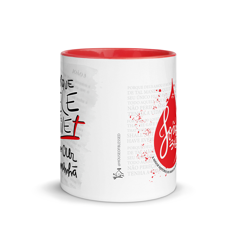 "Porque Ele Vive - João 3:16" - Caneca de Páscoa
