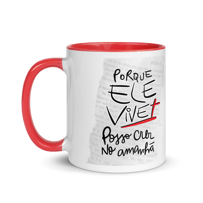 "Porque Ele Vive - João 3:16" - Caneca de Páscoa